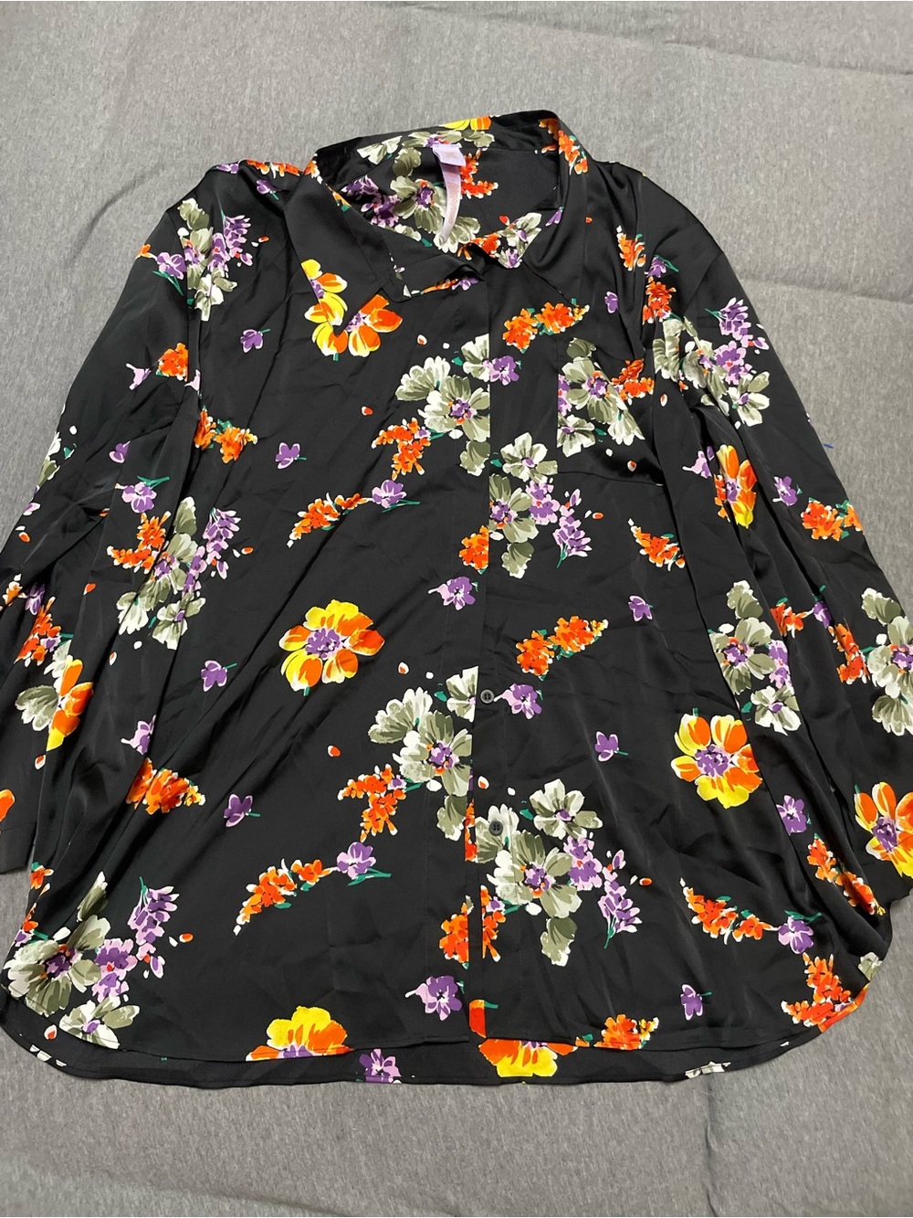 Savage X Fenty Night Blooms Satin 2-Piece Sleep Set Floral Cami & Button Down 3X